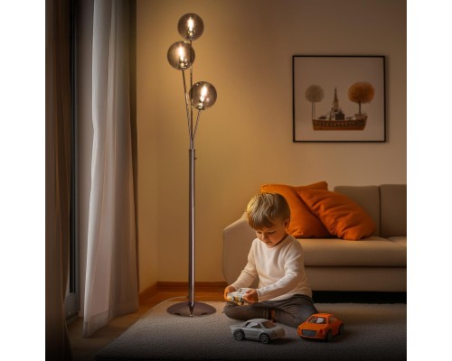 CL102930 Томми Хром+Дымч. Св-к Торшер