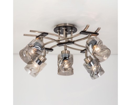 CL142155 Мерида Хр.Мат+Дымч Св-к Люстра