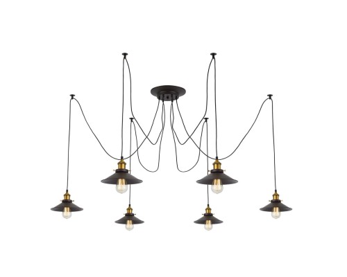 Люстра лофт Citilux CL451061 Эдисон Венге + Бронза