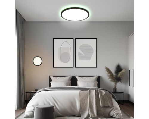 CL738321EL Бейсик Лайн Черный Св-к с пультом LED+RGB 40W