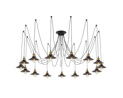 Люстра лофт Citilux CL451151 Эдисон Венге + Бронза