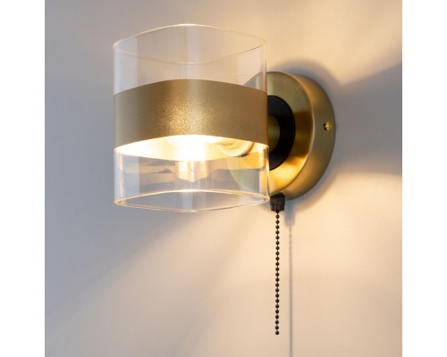 CL140311 Бертон Бронза+Черный Св-к Бра