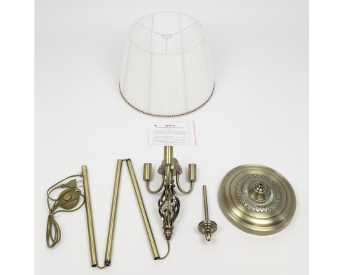 CL402930 Вена Бронза+Белый Торшер