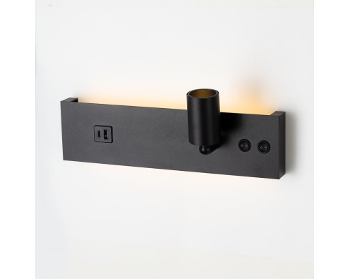 CL704461 Декарт Черный Св-к Настенный с USB