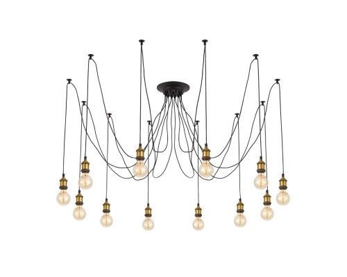 Люстра лофт Citilux CL451121 Эдисон Венге + Бронза