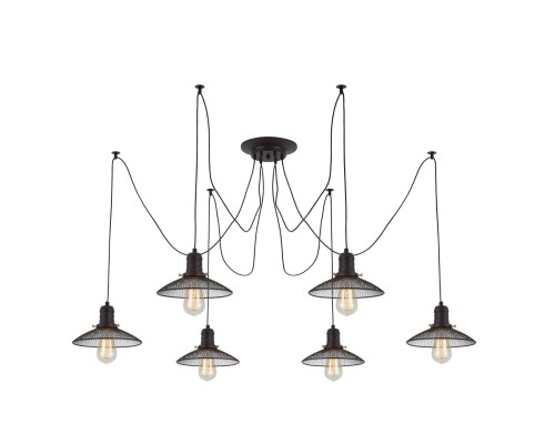 Люстра лофт Citilux CL451062 Эдисон Венге + Черный