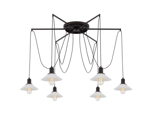 Люстра лофт Citilux CL451262 Эдисон Венге + Черный