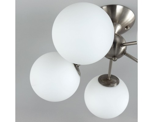 CL102154 Томми Хром Мат.+ Белый Св-к Люстра