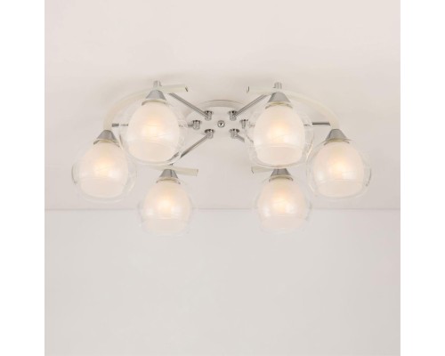 Потолочная люстра Citilux CL157161 Буги Белая+Хром