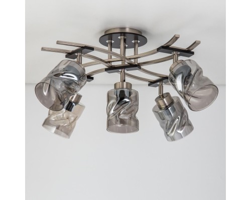 CL142155 Мерида Хр.Мат+Дымч Св-к Люстра