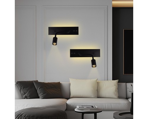 CL704471 Декарт Черный Св-к Настенный с USB