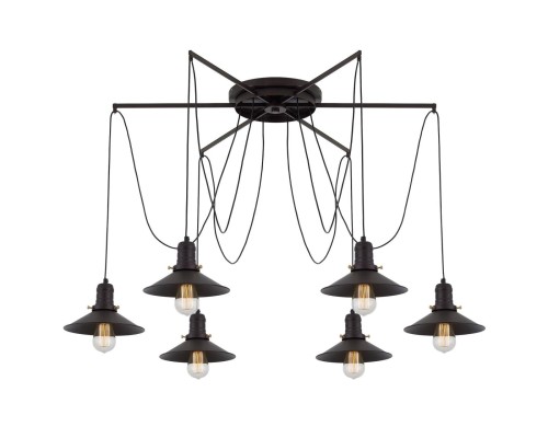 Люстра лофт Citilux CL451262 Эдисон Венге + Черный