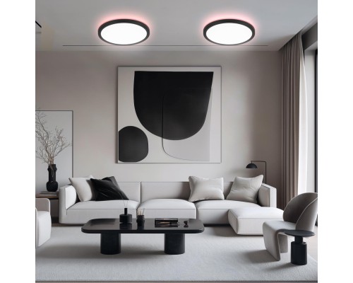 CL738241EL Бейсик Лайн Черный Св-к с пультом LED+RGB 30W