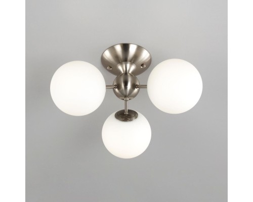 CL102134 Томми Хром Мат.+ Белый Св-к Люстра