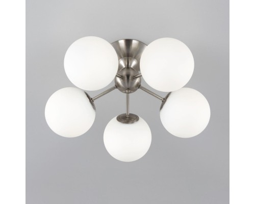 CL102154 Томми Хром Мат.+ Белый Св-к Люстра