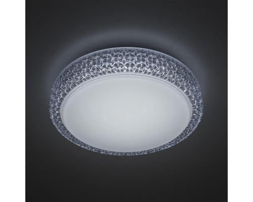 Потолочный светодиодный светильник с диммером Citilux CL71818 Альпина 18 Вт 3400-3600K Белый + Прозрачный