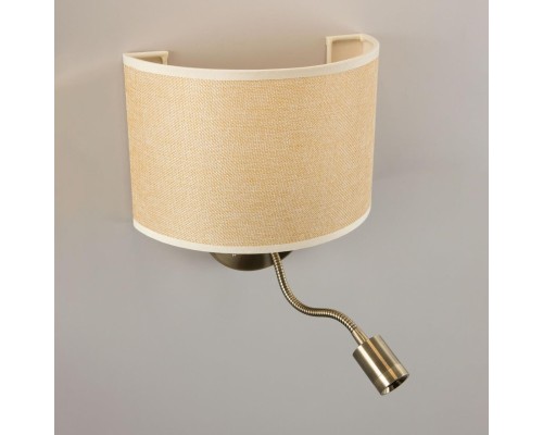 Бра с выключателем и лампой для чтения 3Вт 3000K Citilux CL704306 Декарт Старая Бронза + Песочный