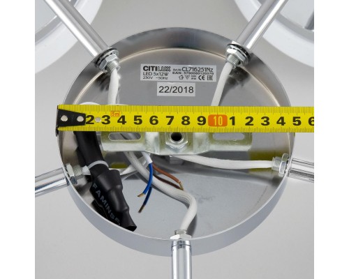 Потолочная светодиодная люстра Citilux CL716251Wz Тамбо 60 Вт 3000K Хром