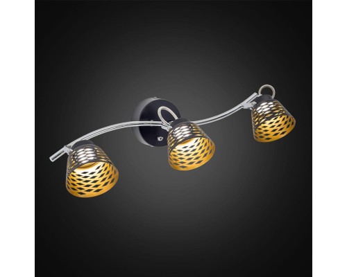 Спот светодиодный с выключателем Citilux CL508532 Орегон 15 Вт 3000K Черный + Золото