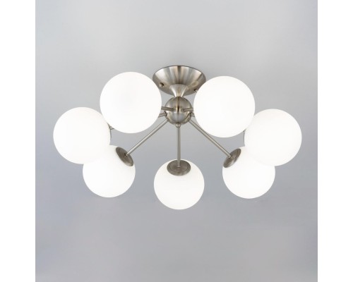 CL102174 Томми Хром Мат.+ Белый Св-к Люстра