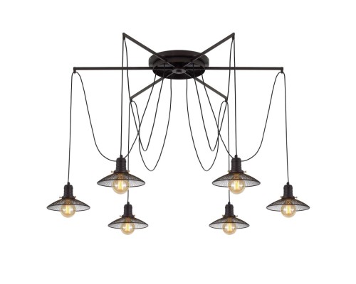 Люстра лофт Citilux CL451262 Эдисон Венге + Черный