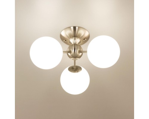 CL102134 Томми Хром Мат.+ Белый Св-к Люстра