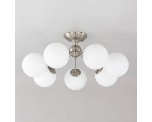 CL102174 Томми Хром Мат.+ Белый Св-к Люстра