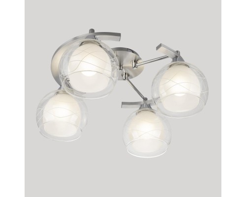 Потолочная люстра Citilux CL157142 Буги Алюминий+Хром