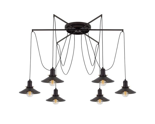 Люстра лофт Citilux CL451262 Эдисон Венге + Черный