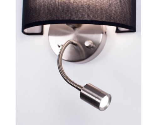 Бра с выключателем и лампой для чтения 3Вт 3000K Citilux CL704305 Декарт Хром Мат. + Черный