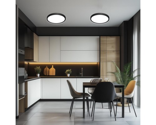 CL738241V Бейсик Черный Св-к Накл. LED 24W*Мульти