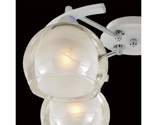 Потолочная люстра Citilux CL157141 Буги Белая+Хром