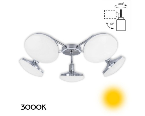 Потолочная светодиодная люстра Citilux CL716251Wz Тамбо 60 Вт 3000K Хром