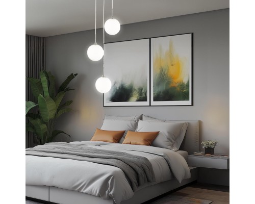 CL102034 Томми Хром Мат.+ Белый Св-к Подвес