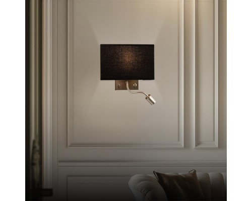 Бра с выключателем и лампой для чтения 3Вт 3000K Citilux CL704301 Декарт Хром Матовый