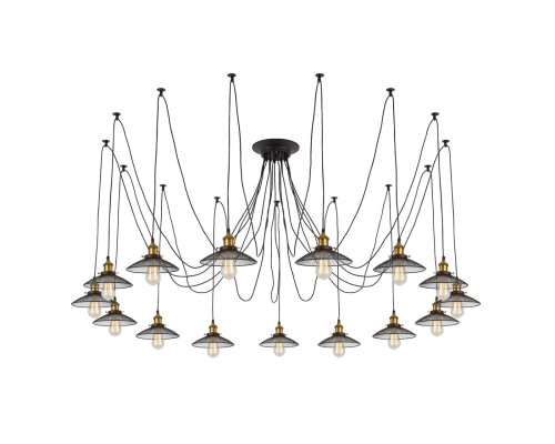 Люстра лофт Citilux CL451151 Эдисон Венге + Бронза