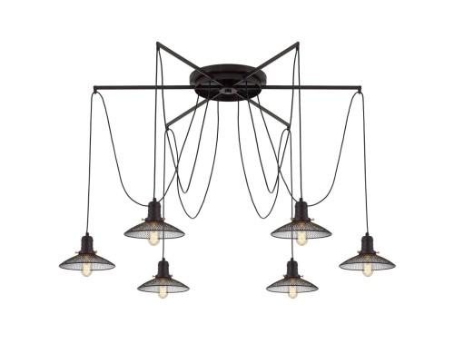 Люстра лофт Citilux CL451262 Эдисон Венге + Черный