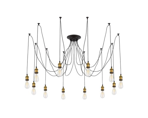 Люстра лофт Citilux CL451121 Эдисон Венге + Бронза