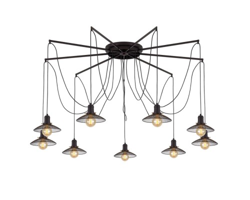 Люстра лофт Citilux CL451292 Эдисон 6 Венге + Черный
