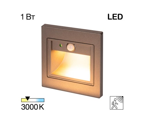 CLD005KS1 Skally Подсветка Графит, 1W*3000K, с сенсором