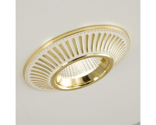 CLD042NW2 Дзета Белый+Золото  Св-к Встр. 7W*3500K