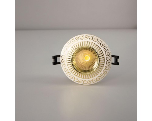 CLD041NW2 Боска Белый+Золото  Св-к Встр. 7W*3500K