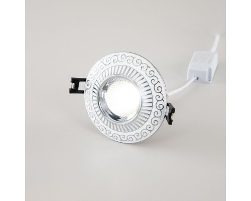 CLD041NW1 Боска Белый+Хром  Св-к Встр. 7W*3500K