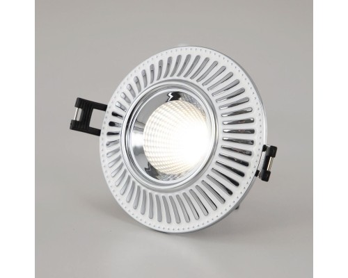 CLD042NW1 Дзета Белый+Хром  Св-к Встр. 7W*3500K