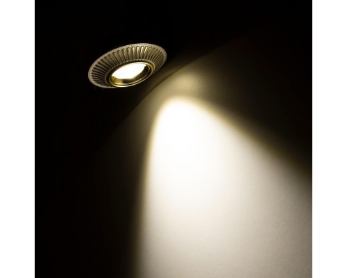 CLD042NW2 Дзета Белый+Золото  Св-к Встр. 7W*3500K