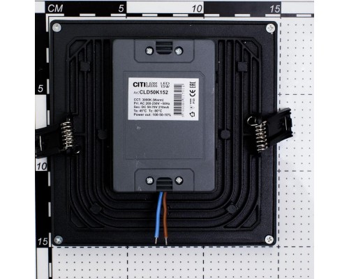 CLD50K152 Омега Черный Св-к Встр 15W*3000K
