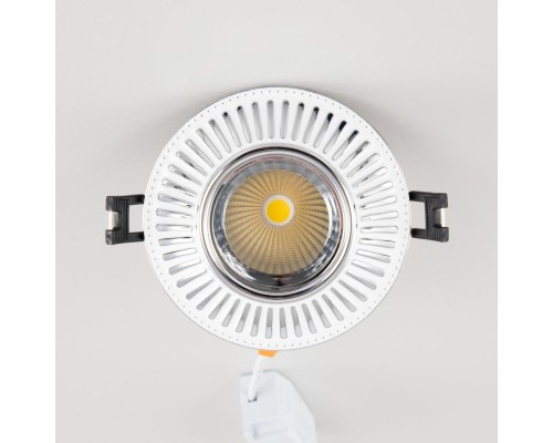 CLD042NW1 Дзета Белый+Хром  Св-к Встр. 7W*3500K