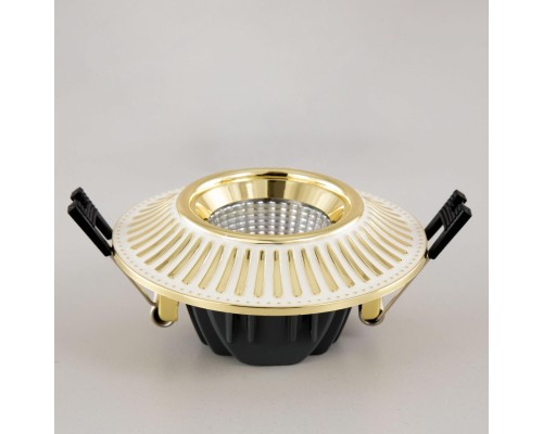 CLD042NW2 Дзета Белый+Золото  Св-к Встр. 7W*3500K