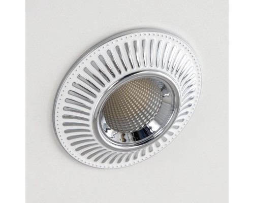 CLD042NW1 Дзета Белый+Хром  Св-к Встр. 7W*3500K