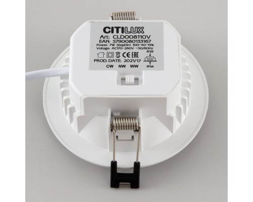 CLD008110V Акви Белый Св-к Встр. 7W*Мульти